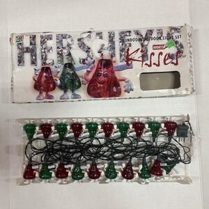 HERSHEY'S CHRISTMAS KISSES Vintage 20 Light Set‎ & Fuse Red Green Tested Works
